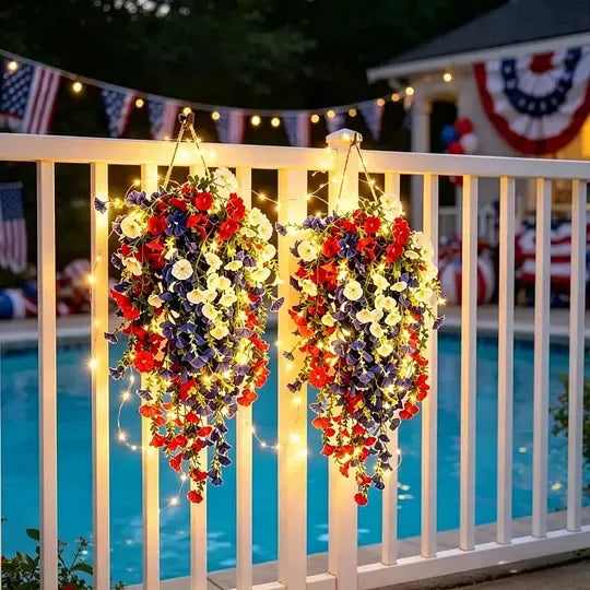 ✨Independence Day Hot Sale💖💙 Red, White & Blue Flowers for America’s 250th – Perfect for Porch & Party 💐