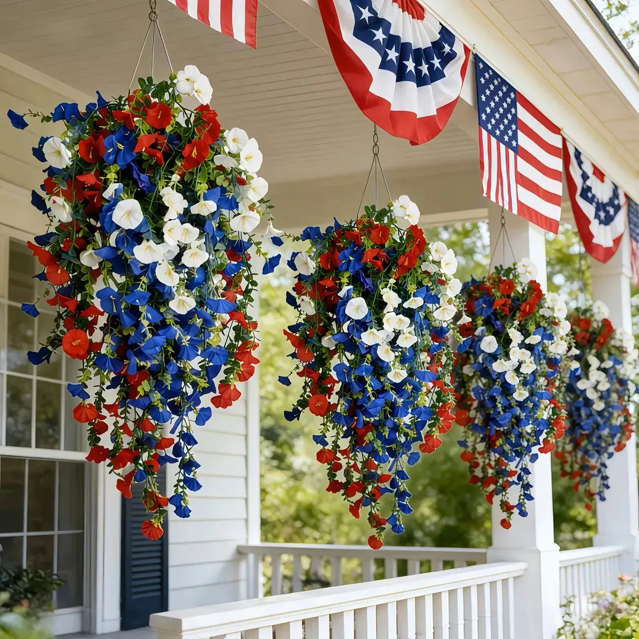 ✨Independence Day Hot Sale💖💙 Red, White & Blue Flowers for America’s 250th – Perfect for Porch & Party 💐