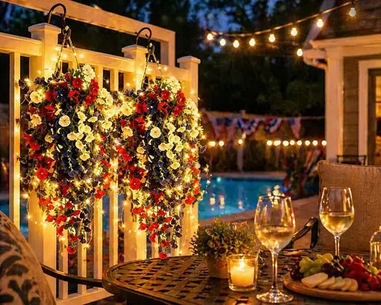 ✨Independence Day Hot Sale💖💙 Red, White & Blue Flowers for America’s 250th – Perfect for Porch & Party 💐