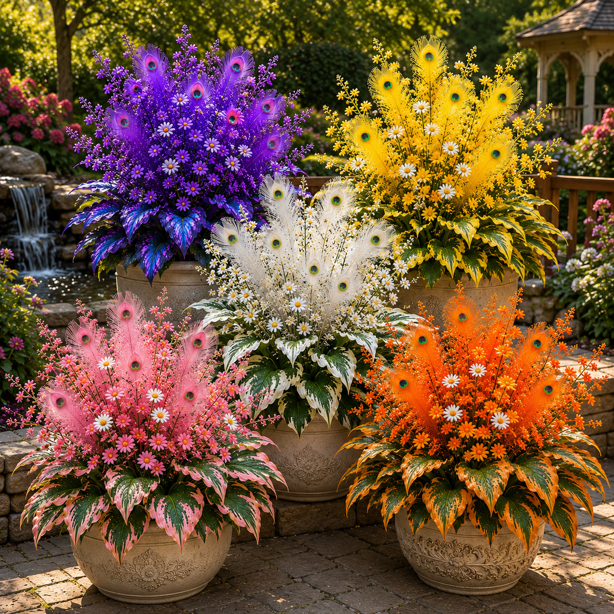 🏠🤗  Peacock Flame Hosta™ – Effortless Beauty For Shady Spaces💥