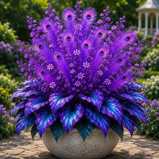 🏠🤗  Peacock Flame Hosta™ – Effortless Beauty For Shady Spaces💥