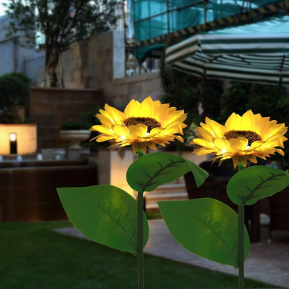 🌻 Solar Sunflower Lights ✅ Waterproof & Auto On/Off | Glowing Garden Decor ✨