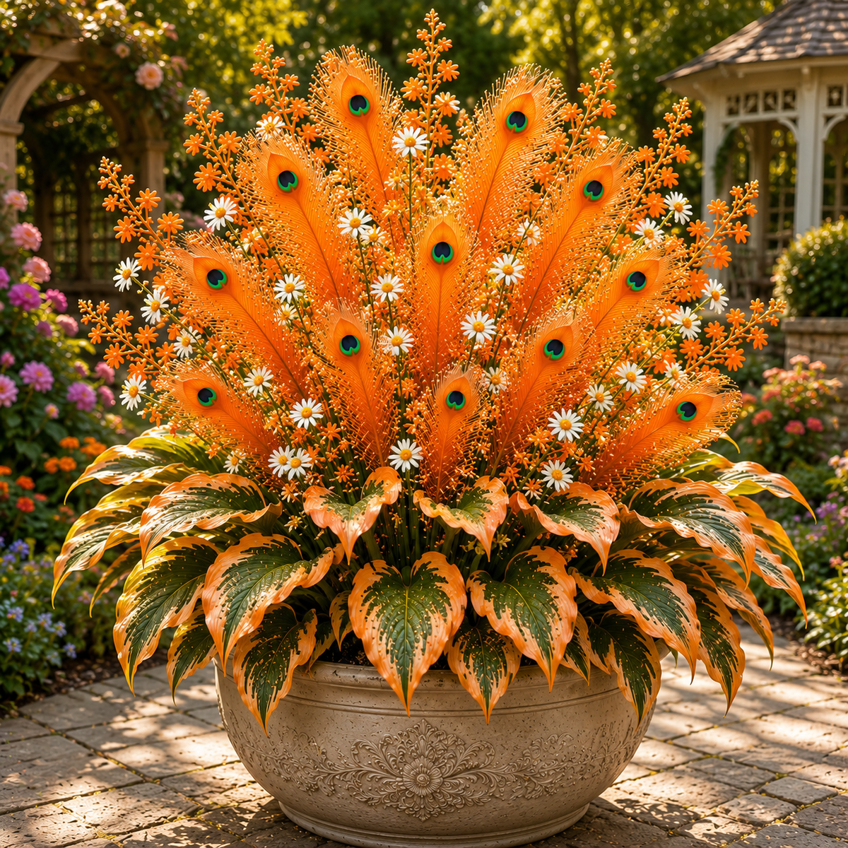 🏠🤗  Peacock Flame Hosta™ – Effortless Beauty For Shady Spaces💥