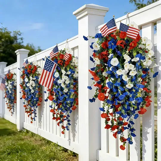 ✨Independence Day Hot Sale💖💙 Red, White & Blue Flowers for America’s 250th – Perfect for Porch & Party 💐