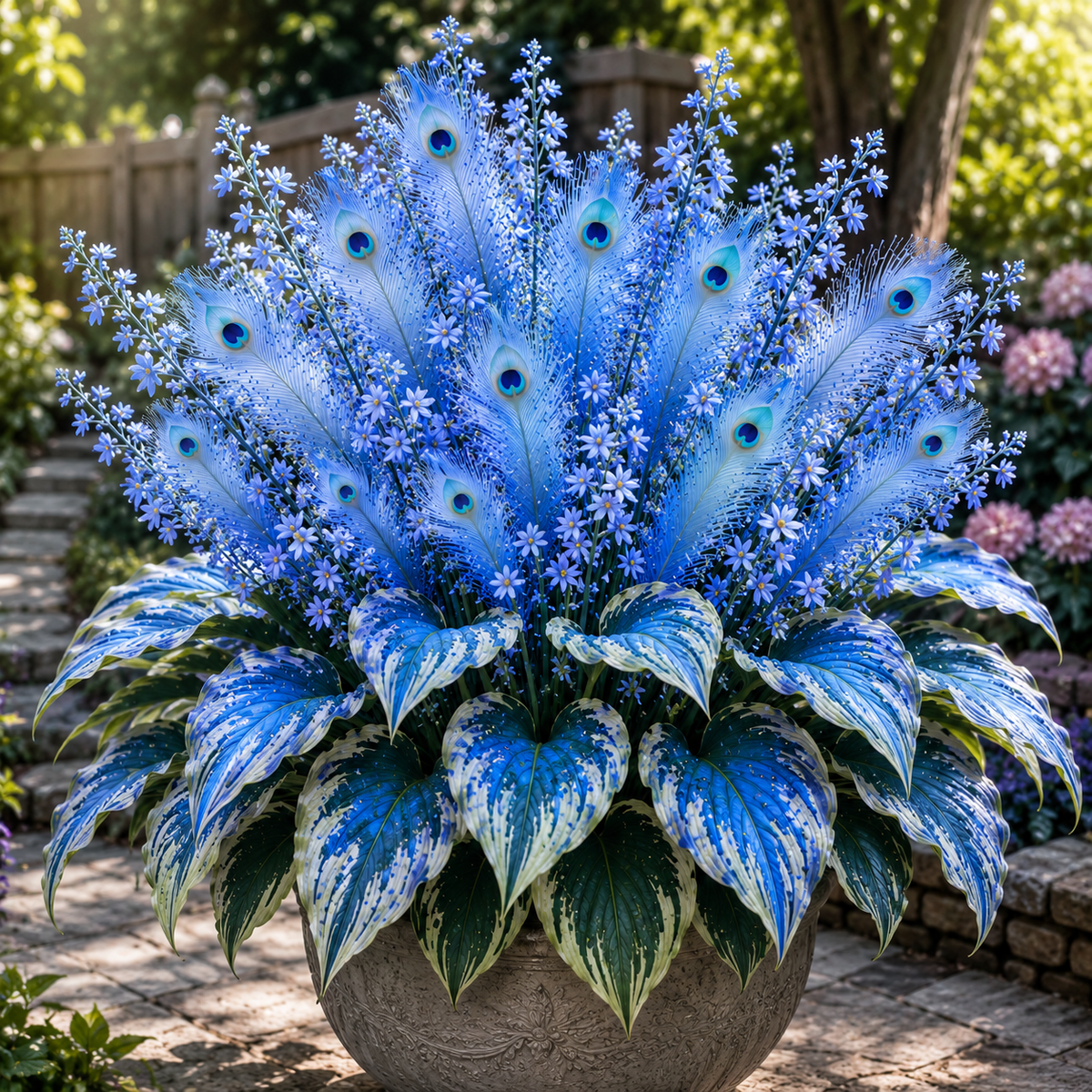 🏠🤗  Peacock Flame Hosta™ – Effortless Beauty For Shady Spaces💥