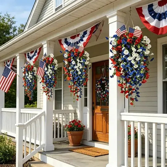 ✨Independence Day Hot Sale💖💙 Red, White & Blue Flowers for America’s 250th – Perfect for Porch & Party 💐