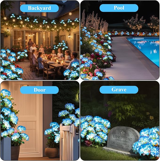🔥Hot Sale-50% OFF🔥Outdoor Solar Hydrangea Flower Lights