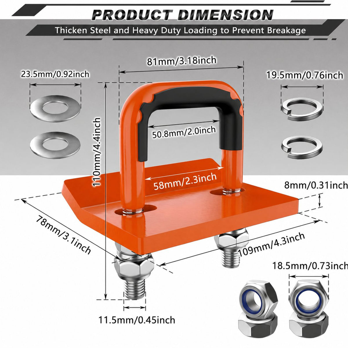 🚛 Heavy Duty Anti-Rattle Trailer Hitch Tightener Stabilizer