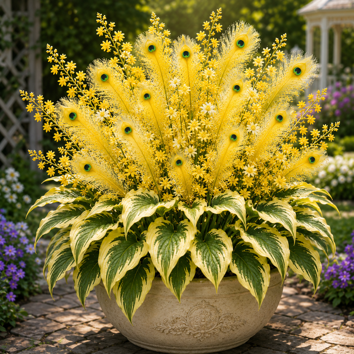 🏠🤗  Peacock Flame Hosta™ – Effortless Beauty For Shady Spaces💥