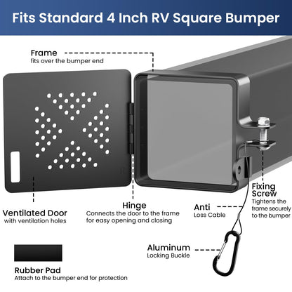 Mrorea Aluminum Vented Bumper End Cap