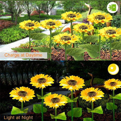 🌻 Solar Sunflower Lights ✅ Waterproof & Auto On/Off | Glowing Garden Decor ✨