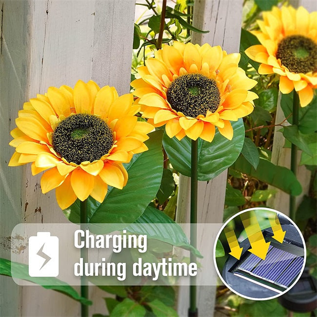 🌻 Solar Sunflower Lights ✅ Waterproof & Auto On/Off | Glowing Garden Decor ✨