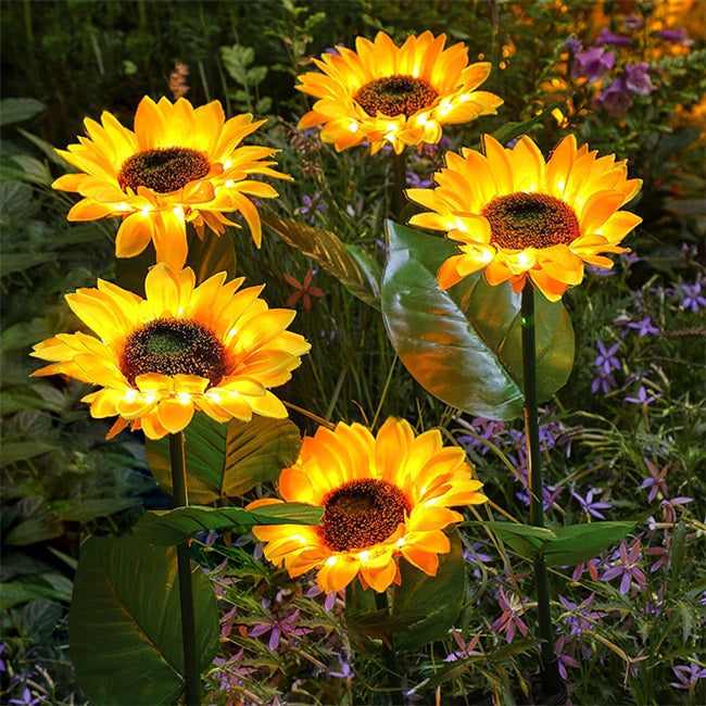 🌻 Solar Sunflower Lights ✅ Waterproof & Auto On/Off | Glowing Garden Decor ✨
